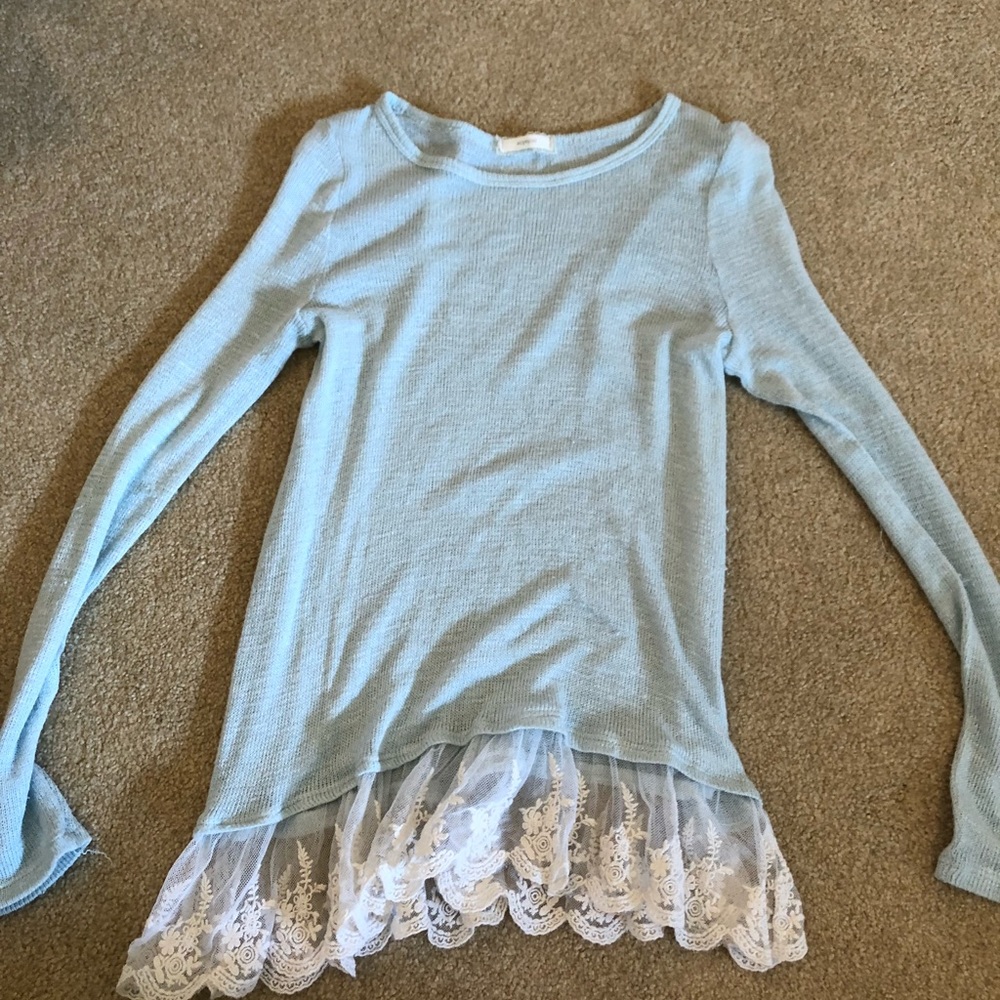 Cute dainty light blue sweater